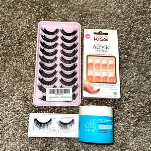 LASH AND NAILS BUNDLE plus free elf moisturizer!!